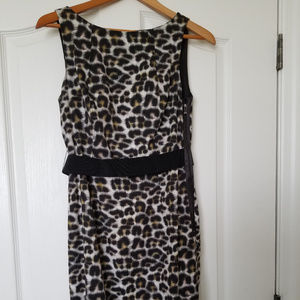 Ann Taylor Silk Cotton Animal print Dress